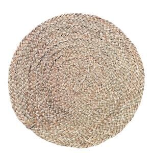 Large Natural Fiber Round Braided Placemats, Set of 4
